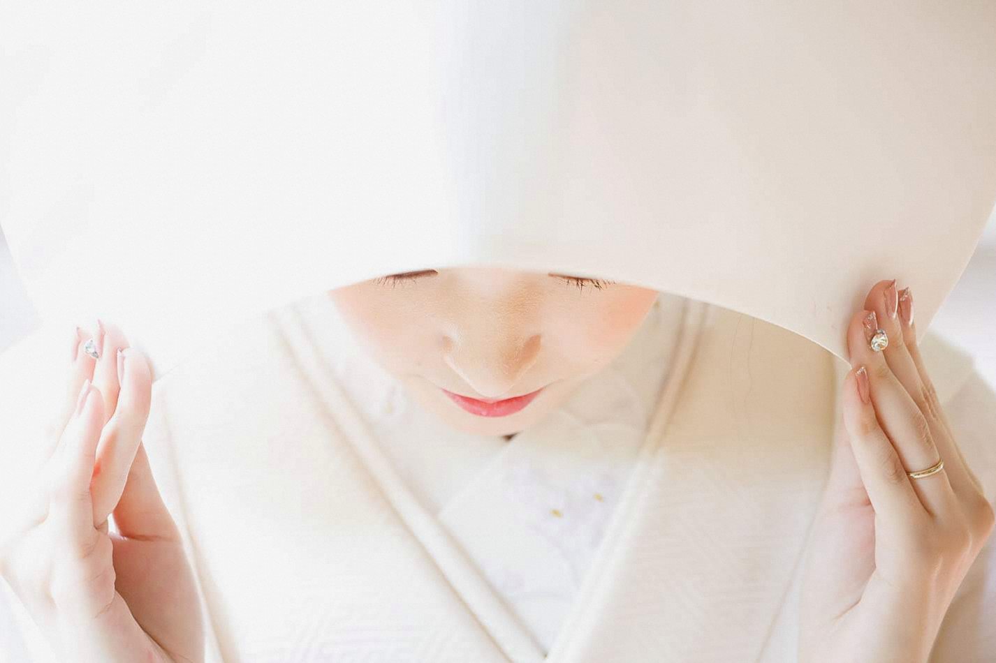 白無垢 綿帽子 花嫁アップ 和装前撮り 和装花嫁 ロケーション撮影 Photoart Lab